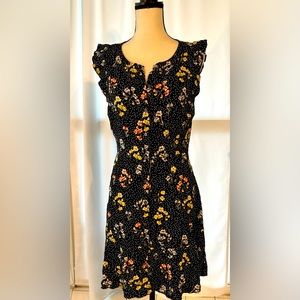 Loft Outlet Floral Buttondown front Sleeveless Dress